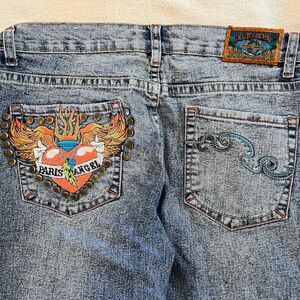 VTG Women's Paris Angel Lowrise Jeans Maximalist Y2K Bratz, Size 9/10